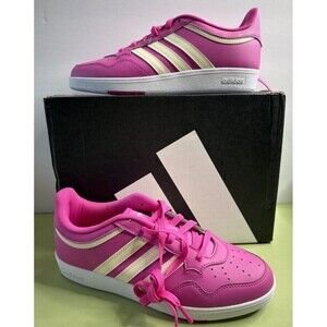 Adidas Hoops 4.0 Sneakers Women 7.5 Pink Cream White New Basketball Low Top NIB